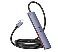 ICZI 10Gbps Hub USB C 3.2 Gen 2 Sdoppiatore Adattatore 120cm Cavo con 2 Porte USB-A e 2 Porte USB-C Compatibile con Macbook Air/Pro, Laptop, Surface, Galaxy S25, iPhone 16