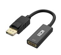 ICZI Adattatore Display Port a HDMI, 4K 60hz Convertitore Displayport (DP) Maschio a HDMI Femmina Audio compatibile con PC, Lenovo, Dell, HP, Asus, Proiettori e Altri