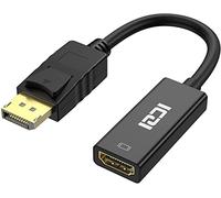 ICZI Adattatore Displayport a HDMI, 4K Connettore Display Port (Dp) Maschio a HDMI Femmina per Desktop, Laptop, Proiettori - Nero