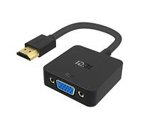 ICZI Convertitore adattatore cavo HDMI a VGA placcato oro 1080p Compatibile con Mac, PC, laptop e proiettore Nero