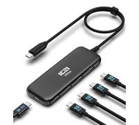 ICZI Hub Dati USB C, 5 in 1 Splitter da USB-C 3.2 Gen 2 Trasferimento ad Alta Velocità da 10gbps Connettore Multiporta per MacBookAir/Pro, iPad, Surface Pro, Chromebook.