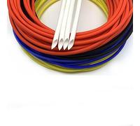 ID 1~30mm 200 gradi C Tubo in fibra di vetro Guaina in filo intrecciato in resina siliconica Guaina isolante in fibra di vetro ignifuga Proteggi-rosso,4mm,5M