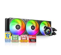 ID-COOLING FX360 INF 360 mm Liquid CPU Cooler, AIO con ARGB Infinity Mirror Effect, 3x120mm Fans Daisy-Chained, 27.2dB(A) Max., Intel LGA1851/1700/1200/115X & AMD AM5/AM4