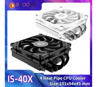 ID-COOLING ID IS-40X Raffreddatore CPU a basso profilo 4 tubi di calore Raffreddatore d'aria a pressione verso il basso per chassis LGA1200/1700/115X AM4/AM5 ITX