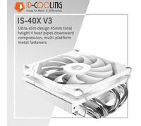 ID-COOLING IS-40X 4 tubi di calore CPU a bassa pressione Raffreddamento ad aria Ventola alta 45 mm 9 cm per chassis LGA1200/1700/AM4/5 ITX