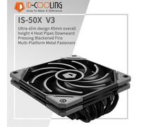 ID-COOLING IS-50X ITX Raffreddamento ad aria CPU Cooler 4 tubi di calore Ventola PWM a 4 pin per Intel LGA 1700 1200 AM4 AM5 Processore di raffreddamento