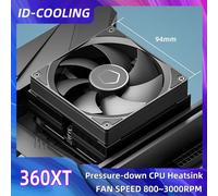 ID-COOLING IS-53 Profilo di pressione push-down Dispositivo di raffreddamento della CPU 4 tubi di calore Radiatore di raffreddamento ad aria 90mm Ventola PWM a 4 pin per custodia piccola ITX