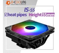 ID-COOLING IS-55 5 Heatpipe CPU Cooler Down Pressure Radiatore di raffreddamento ad aria per LGA1200/1700/115X AM4 AM5 Mini ITX Piattaforma compatta