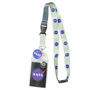 ID della NASA Lanyard porta badge classico Logo con 2" il fascino di gomma, pendente