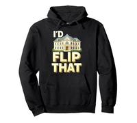 Id Flip Quel Divertente Investitore Immobiliare Agente Agente Immobiliare Profitto Felpa con Cappuccio