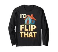 Id Flip Quel Divertente Investitore Immobiliare Agente Agente Immobiliare Profitto Maglia a Manica
