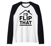 Id Flip Quel Divertente Investitore Immobiliare Agente Agente Immobiliare Profitto Maglia con Maniche Raglan
