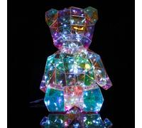 ID FOR YOU BsDC055-18 cm - Orsetto decorativo per ologramma - Luce notturna a LED - Idea regalo