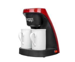 ID Italian Design - Mini macchina da caffè americano TOTAL COFFEE DUO PRO - Preparazione simultanea - Serbatoio 0,24 L - Design compatto - 450 W - Caffetiera 2 tazze (incluse)