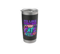 I'd Like People More If They Were Cats Instead |- Bicchiere termico in acciaio inox doppia parete