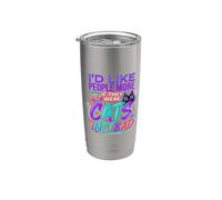 I'd Like People More If They Were Cats Instead |- Bicchiere termico in acciaio inox doppia parete