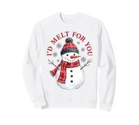 I'd Melt for You Snowman Winter Holiday Christmas Felpa