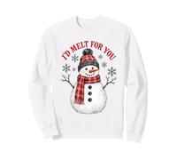 I'd Melt for You Snowman Winter Holiday Christmas Felpa