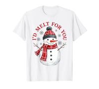 I'd Melt for You Snowman Winter Holiday Christmas Maglietta