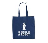 I'D Piuttosto Be A Robot - Borsa Tote IN Tela - Ai Geek Nerd Divertente Robotico