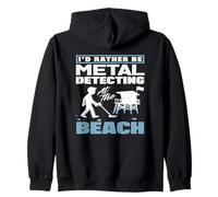 ID Piuttosto Essere Metal Detecting al Beach Hobby Felpa con Cappuccio