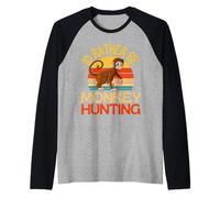 ID Piuttosto Essere Scimmia Caccia Carino Scimmia Amante Maglia con Maniche Raglan
