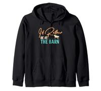 I'd Rather Be At The Barn Felpa con Cappuccio