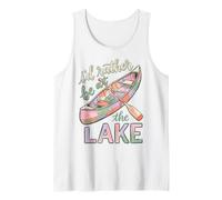 I'd Rather Be At The Lake Canoe Paddle Lake Life Canotta