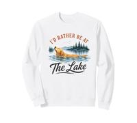 I'd Rather Be at The Lake Cute Floating Dog Felpa