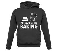 I'D Rather Be Baking Bambini Felpa/Maglione - Pasticciere Torta Cakes Hobby