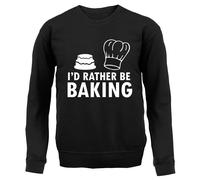 I'D Rather Be Baking Bambini Felpa/Maglione - Pasticciere Torta Cakes Hobby