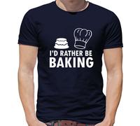 I'D Rather Be Baking T-Shirt - Pasticciere Torta Cakes Baking Hobby ,