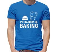 I'D Rather Be Baking T-Shirt - Pasticciere Torta Cakes Baking Hobby ,