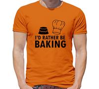 I'D Rather Be Baking T-Shirt - Pasticciere Torta Cakes Baking Hobby ,