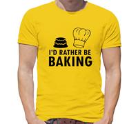 I'D Rather Be Baking T-Shirt - Pasticciere Torta Cakes Baking Hobby ,