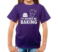 I'D Rather Be Baking T-Shirt - Pasticciere Torta Cakes Baking Hobby E
