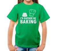 I'D Rather Be Baking T-Shirt - Pasticciere Torta Cakes Baking Hobby E