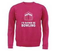 I'D Rather Be Bowling - Bambini Felpa/Maglione - Bombetta 10 Perno Ciotola Gioco