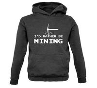 I'D Rather Be Data Mining - Bambini Felpa con Cappuccio Gamer Gioco Mio Fan Nerd