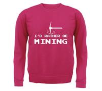 I'D Rather Be Data Mining - Bambini Felpa/Maglione - Minatore Gioco Miniera Love