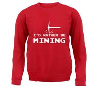 I'D Rather Be Data Mining - Bambini Felpa/Maglione - Minatore Gioco Miniera Love