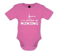 I'D Rather Be Data Mining - Bambino T-Shirt / Body - Minatore Gamer Gioco Mio