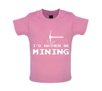 I'D Rather Be Data Mining - Bambino T-Shirt / Body - Minatore Gamer Gioco Mio
