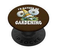 Id Rather Be Gardening Gnome For Summer Dandelion Flower PopSockets PopGrip Adesivo