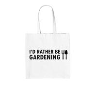 I'D Rather Be Giardinaggio - Tela Borsa - Giardiniere Paesaggista Giardino Erba