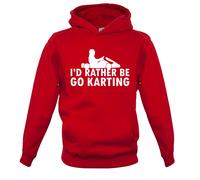 I'D Rather Be Go Karting - Bambini Felpa Kart da Corsa Go Cart Racer Guida Pista