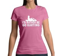 I'D Rather Be Go Karting - T-Shirt - Kart da Corsa Go Kart Racer Gara Cervo