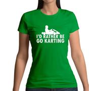 I'D Rather Be Go Karting - T-Shirt - Kart da Corsa Go Kart Racer Gara Cervo