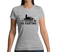 I'D Rather Be Go Karting - T-Shirt - Kart da Corsa Go Kart Racer Gara Cervo