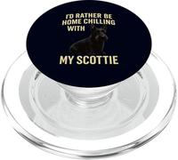 I'd Rather Be Home Chilling With My Scottie Cute Terrier Dog PopSockets PopGrip per MagSafe